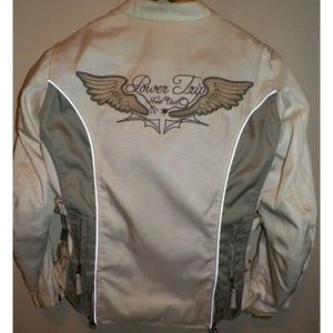 Women S Power Trip White  Motorcycle Riding Jacket
